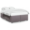 VidaXL Cadru de pat, gri, 140x190 cm, piele ecologică 3284558