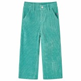 Pantaloni de copii din velur, verde mentă, 92