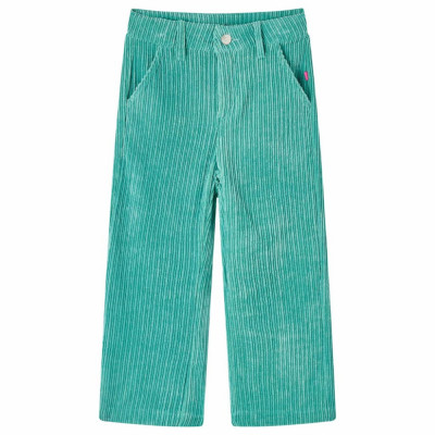 Pantaloni de copii din velur, verde mentă, 92 foto