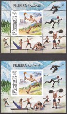 FUJEIRA 1972 SPORT J.O. DE VARA ( 2 colite dt. + ndt.) MNH