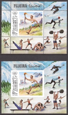 FUJEIRA 1972 SPORT J.O. DE VARA ( 2 colite dt. + ndt.) MNH foto