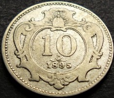 Moneda istorica 10 HELLER - AUSTRO-UNGARIA / AUSTRIA, anul 1895 *cod 418 A foto