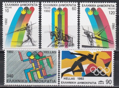 Grecia 1992 - Jocurile Olimpice - Barcelona, ​​​​Spania, MNH foto