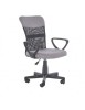 Scaun birou pentru copii cu plasa textila, HM Timmy, ergonomic, inaltime reglabila, structura polipropilena, rotativ, 120 kg, gri