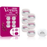 Gillette Venus PRO ComfortGlide Sugarberry rezerva Lama + capac de protecție 6 buc