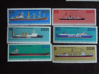 DDR-TRANSPORT,VAPOARE-SERIE COMPLETA-NESTAMPILATE foto
