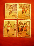 Serie Niger 1984 - Olimpiada Los Angeles -Atletism -alergare , 4 valori, Nestampilat