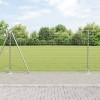VidaXL Șanț Euro cu 7 St&acirc;lpi Flanșați 1.2x10 m Oțel Galvanizat