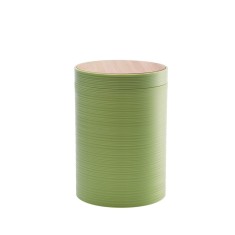Cos gunoi plastic verde bambus natur 19 x 27 cm, 5 L