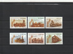 2006 LP 1733 LP 1734 PRIMA LINIE DE CALE FERATA ORAVITA-BUZIAS SERIE+COLITA MNH