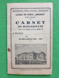 Carnet 1941 Liceul de baieti Unirea