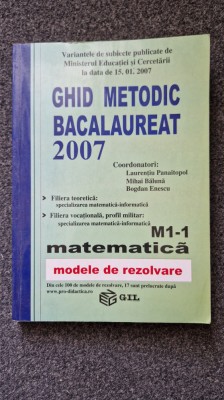 GHID METODIC BACALAUREAT 2007 M1 MATEMATICA - Panaitopol foto
