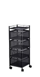 Cumpara ieftin Carucior servire fier negru 27 x 27 x 76,5 cm