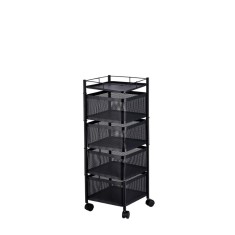 Carucior servire fier negru 27 x 27 x 76,5 cm