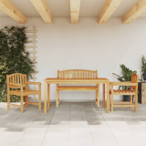 VidaXL Set mobilier pentru grădină, 4 piese, lemn masiv de tec
