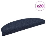 vidaXL Covorașe scară autoadezive 20 buc Albastru 65x21x4 cm