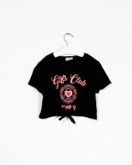 Tricou crop din bumbac pentru fete 2116715031 foto