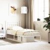 Gossi cadru pat metalic cu tablie, alb, 90x200 cm