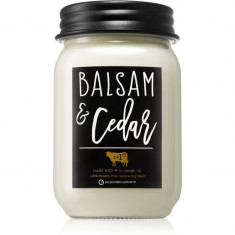 Milkhouse Candle Co. Farmhouse Balsam & Cedar lumânare parfumată Mason Jar 368 g