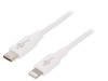 Cablu USB 2.0 Goobay Lightning - USB-C, 0.5m, Alb, Certificat MFI, 87W