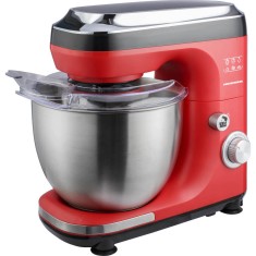 Robot de bucatarie Heinner HPM-600RD, 600 W, Miscare eliptica, Bol inox 5 L, 7 viteze, Rosu/Negru