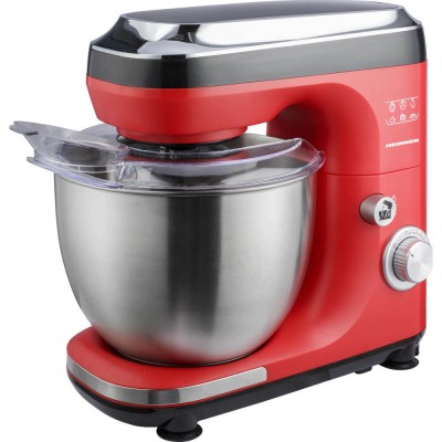 Robot de bucatarie Heinner HPM-600RD, 600 W, Miscare eliptica, Bol inox 5 L, 7 viteze, Rosu/Negru foto