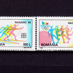 RO 1998 ,LP 1447 , "Jocurile Olimpice de Iarna , Nagano" , serie ,MNH
