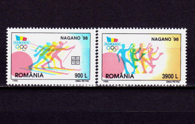 RO 1998 ,LP 1447 , &amp;quot;Jocurile Olimpice de Iarna , Nagano&amp;quot; , serie ,MNH foto