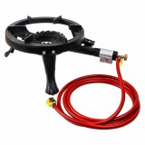 Set arzator rotund fonta diametru 33cm cu furtun 2.5m si coliere