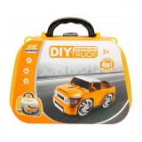 Set de constructie masini 4 in 1, Sunman, Galben