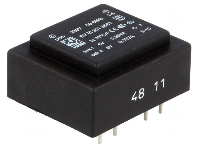 Transformator &Icirc;ncapsulat 0,7VA 230V 6V PCB