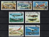 Timbre Djibouti 1978-1980, Serie Completa Avioane, Valoare Michel 16&euro;, Colectie Francobolli, Timbru Straine, Tema Aviatie