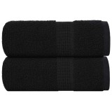 Gossi prosoape de baie, frogn, 2 buc., negru, 30x30 cm, 360 g/m2