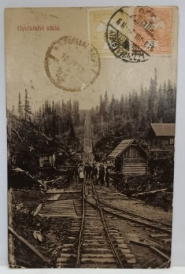 COMANDAU , FUNICULARUL , CARTE POSTALA , 1913 foto