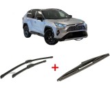 Cumpara ieftin Set 3 stergatoare TOYOTA RAV 4 V VAN (_A5_, _H5_) din 2018, pentru parbriz si luneta fata si spate auto, Bosch Twin, din cauciuc siliconat rezistent,
