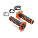 Set mansoane KTM Lock On portocaliu cu negru pentru handguard