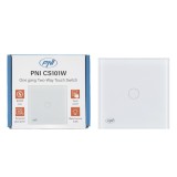Cumpara ieftin Resigilat : Intrerupator cap scara si cap cruce simplu cu touch PNI CS101W din sti