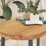 VidaXL Blat de masă maro deschis 100x50x4 cm lemn masiv de stejar oval