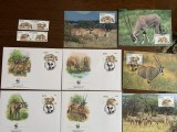 Eritreea - serie 4 timbre MNH, 4 FDC, 4 maxime, fauna wwf