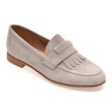 Mocasini IMAGE gri, V706C25, din piele intoarsa
