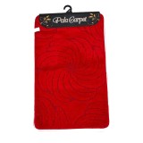 Set covorase de baie 3 piese antiderapante Rosu 50x80 cm