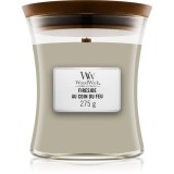 Woodwick Fireside Au Coin Du Feu lum&acirc;nare parfumată cu fitil din lemn 275 g