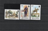Isle of Man 1985 , Istorie , serie 3 valori dantelate , MNH , Mi.292-294