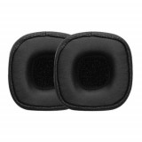 Set 2 Earpads kwmobile pentru Marshall Major III, Piele ecologica, Negru, 60767.01