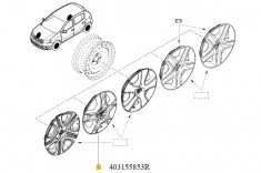 Capac Roata 16 Inch Logo Dacia Pentru Logan 2 20112-; Sandero 2012-; 403155853r, Pretul Per 1 Buc. Universal foto