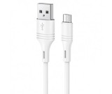 CABLU alimentare si date Borofone BX43, Fast Charging Data Cable pt. smartphone, USB la Micro-USB, 1m, alb 6931474735591 (timbru verde 0.18 lei)