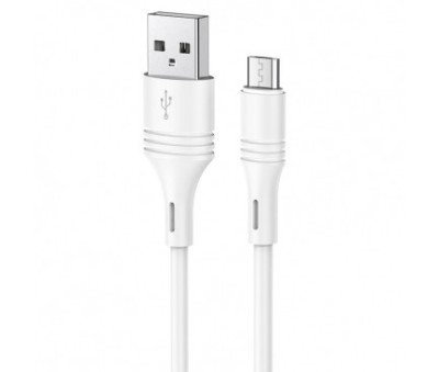 CABLU alimentare si date Borofone BX43, Fast Charging Data Cable pt. smartphone, USB la Micro-USB, 1m, alb 6931474735591 (timbru verde 0.18 lei) foto