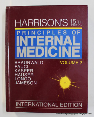 HARRISON &amp;#039;S PRINCIPLES OF INTERNAL MEDICINE , VOLUMUL 2 by BRAUNWALD ...JAMESON , 2001 foto