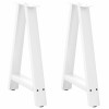 VidaXL Picioare de masă &icirc;n formă de A, 2 buc., alb, 60x(72-73) cm, oțel