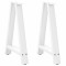 vidaXL Picioare de masă &icirc;n formă de A, 2 buc., alb, 60x(72-73) cm, oțel